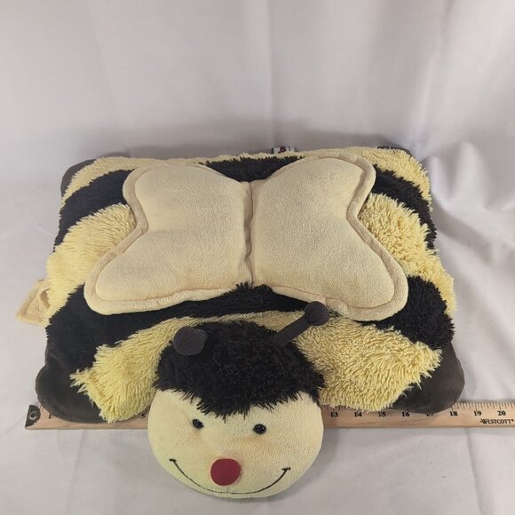 Pillow Pets 2010 Bumblebee Bumbly Bee Yellow Brown Stripes Plush Stuffed Animal - Picture 10 of 11